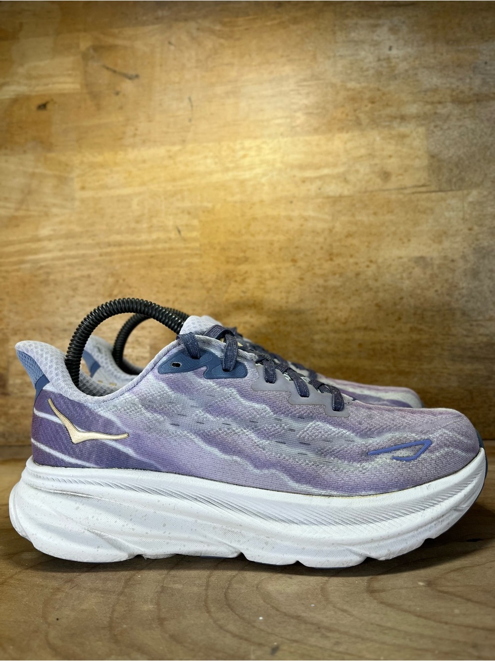 Hoka One One X FPM Clifton 9 Womens Size 7.5 Running Shoes Sneakers Purple